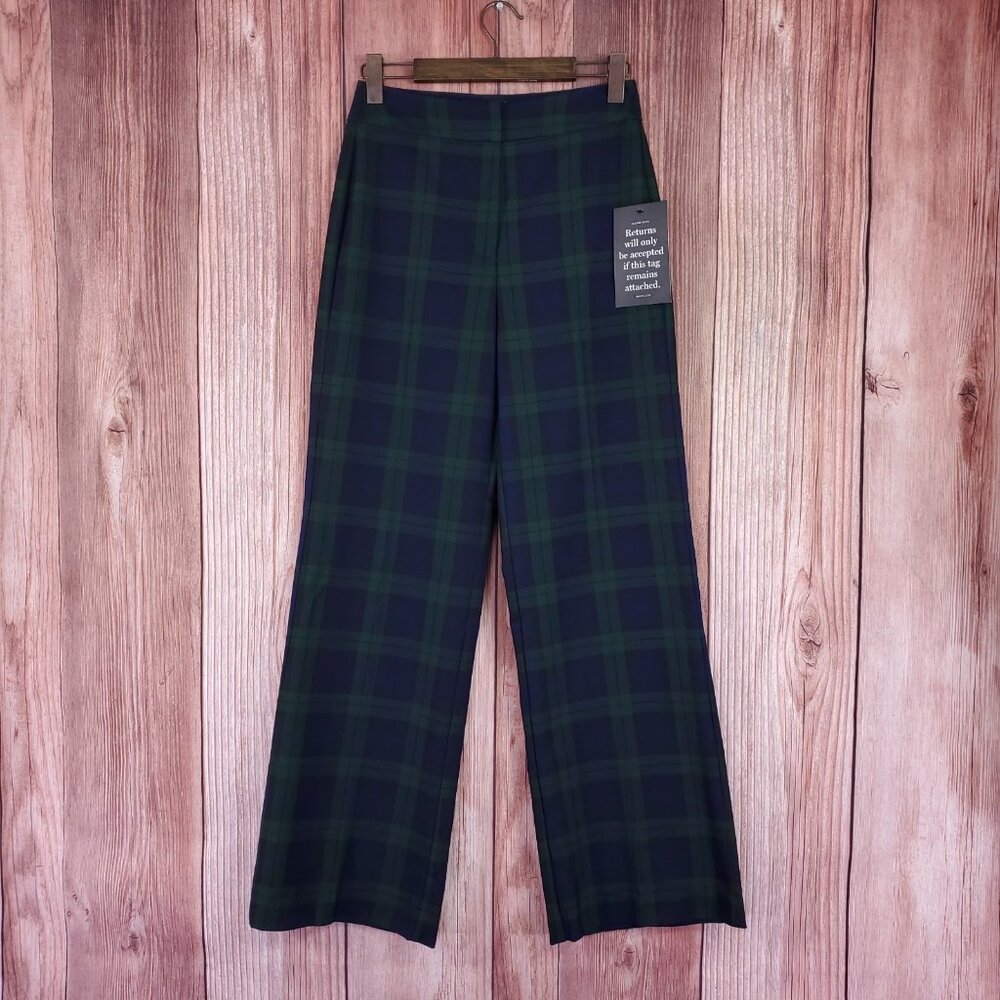 NWT Tuckernuck Womens Small Blackwatch Erin Pants Straight Wide Leg Polyester